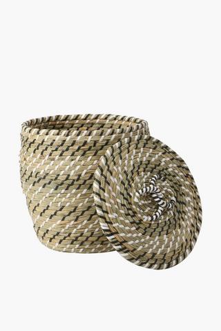 Straw Laundry Basket Medium