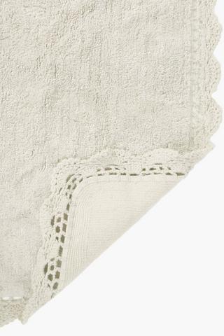 Cotton Crochet Edge Bath Mat