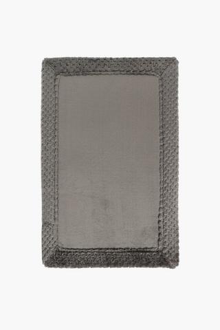 Memory Foam Waffle Border Bath Mat Small
