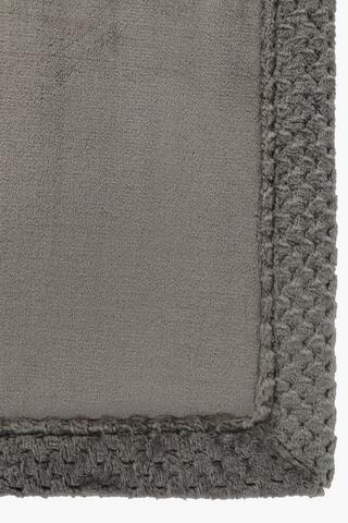 Memory Foam Waffle Border Bath Mat Small