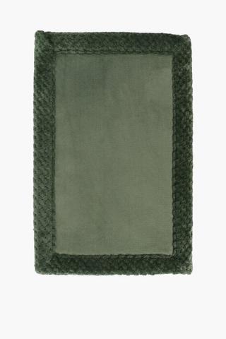 Memory Foam Waffle Border Bath Mat Large