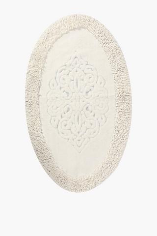 Premium Cotton Oval Bath Mat