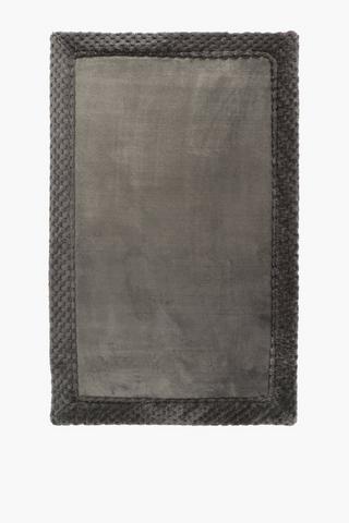 Memory Foam Waffle Border Bath Mat Large