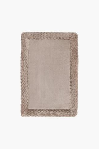 Memory Foam Waffle Border Bath Mat Small