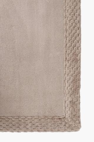 Memory Foam Waffle Border Bath Mat Small