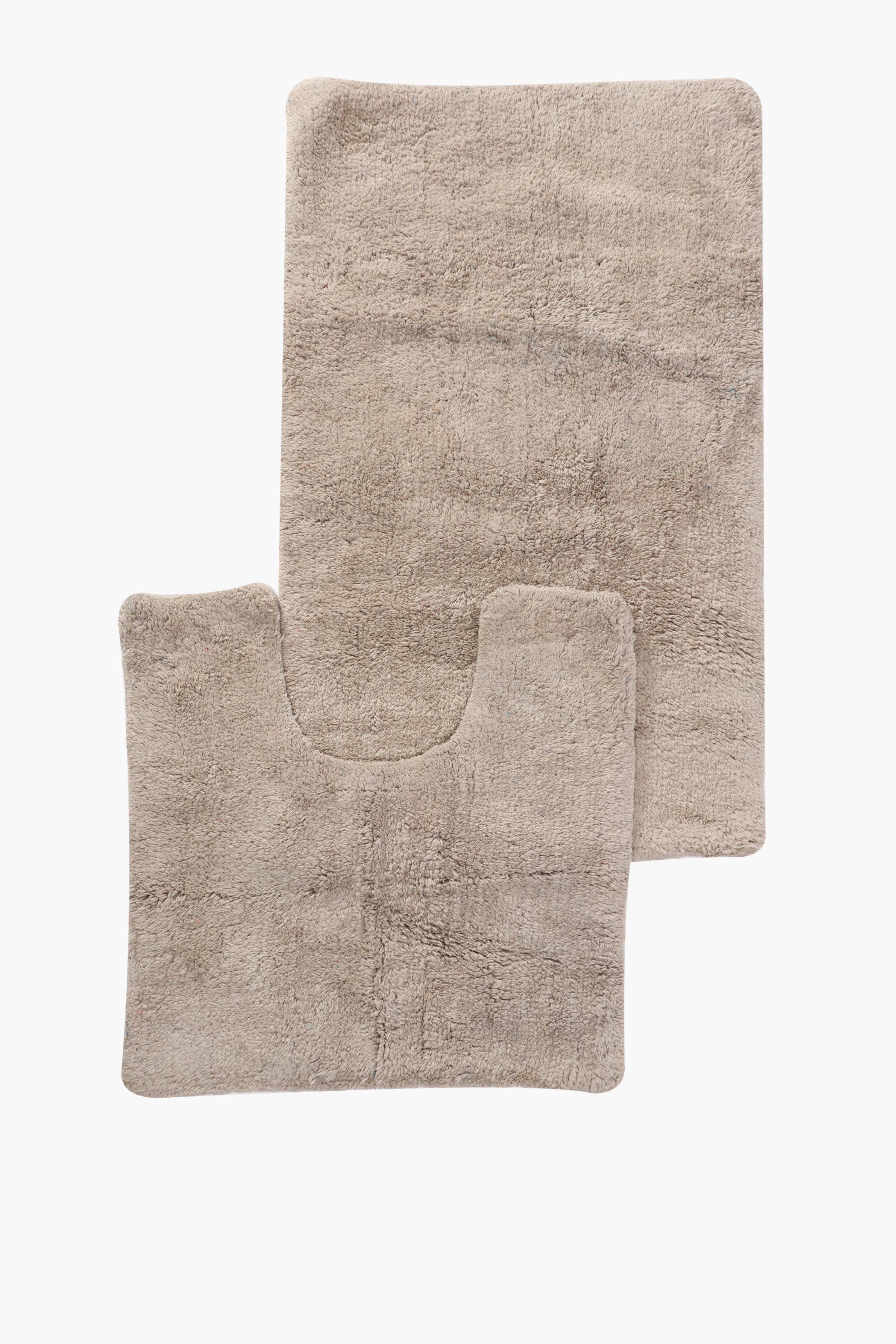 2 Piece Tufted Cotton Bath Mat Set