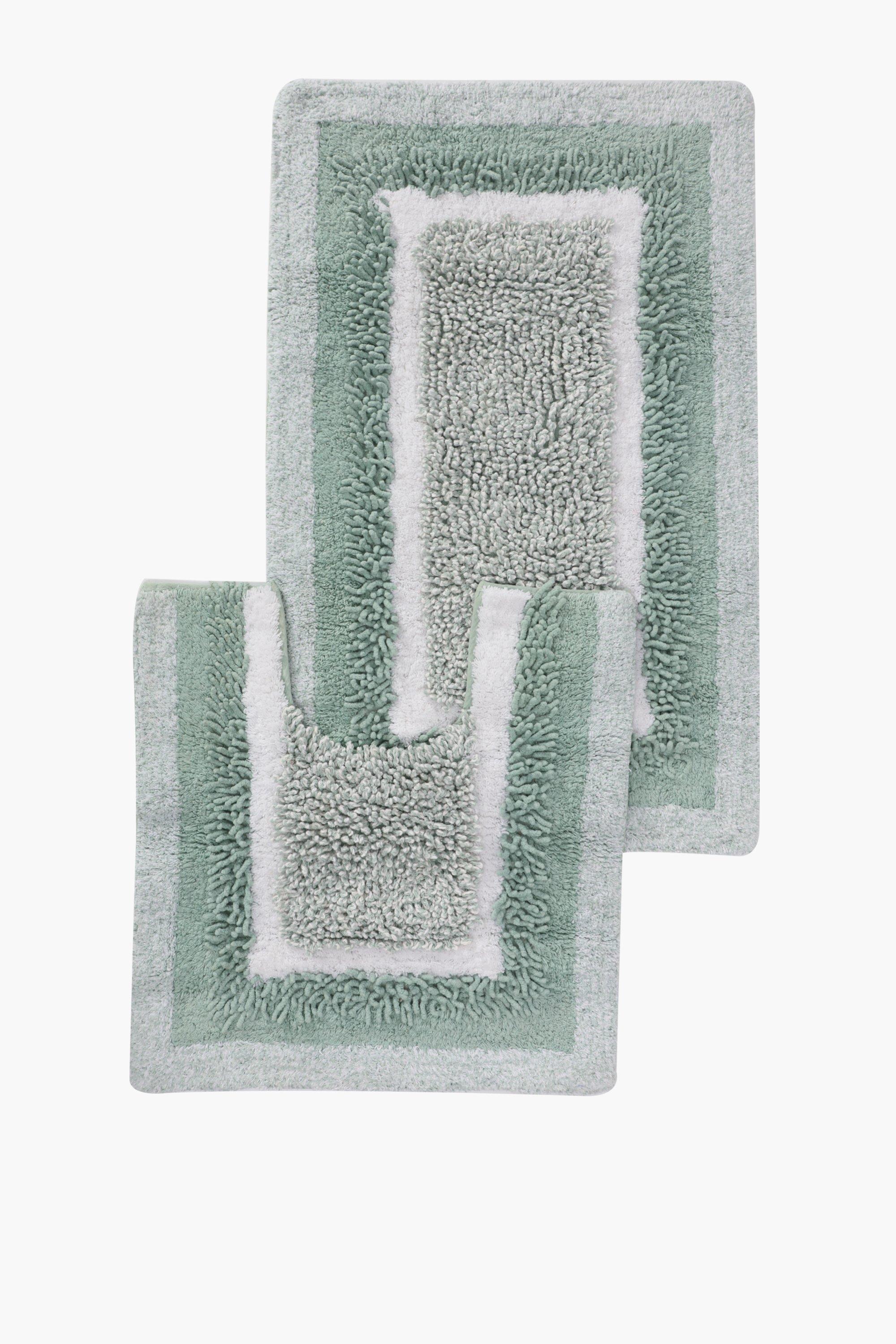 2 Piece Mingle Square Bath Mat Set