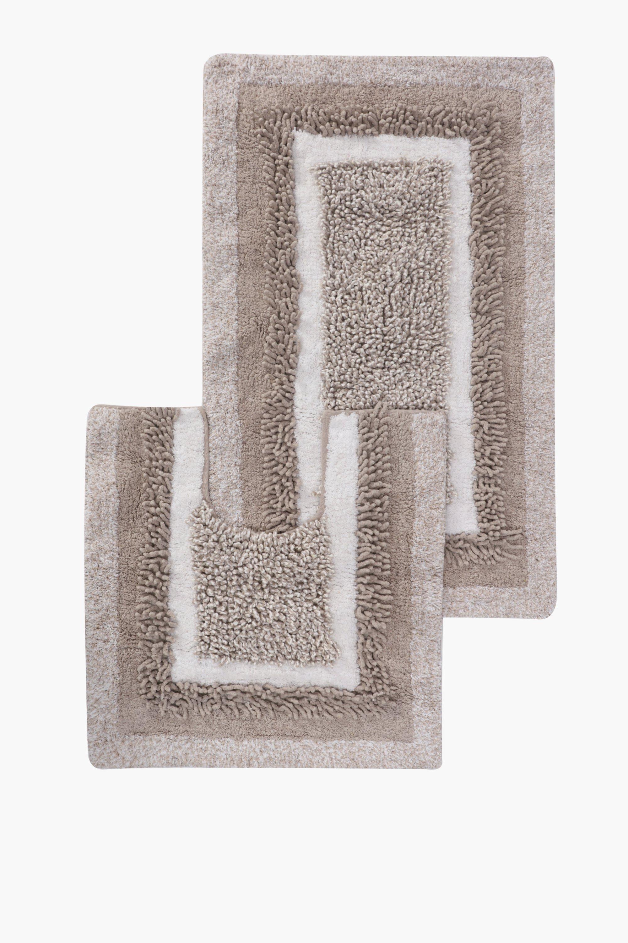 2 Piece Mingle Square Bath Mat Set