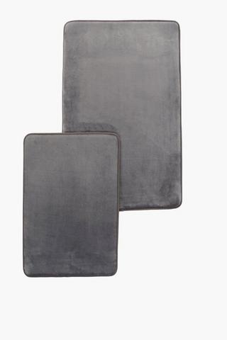 2 Piece Memory Foam Bath Mat Set