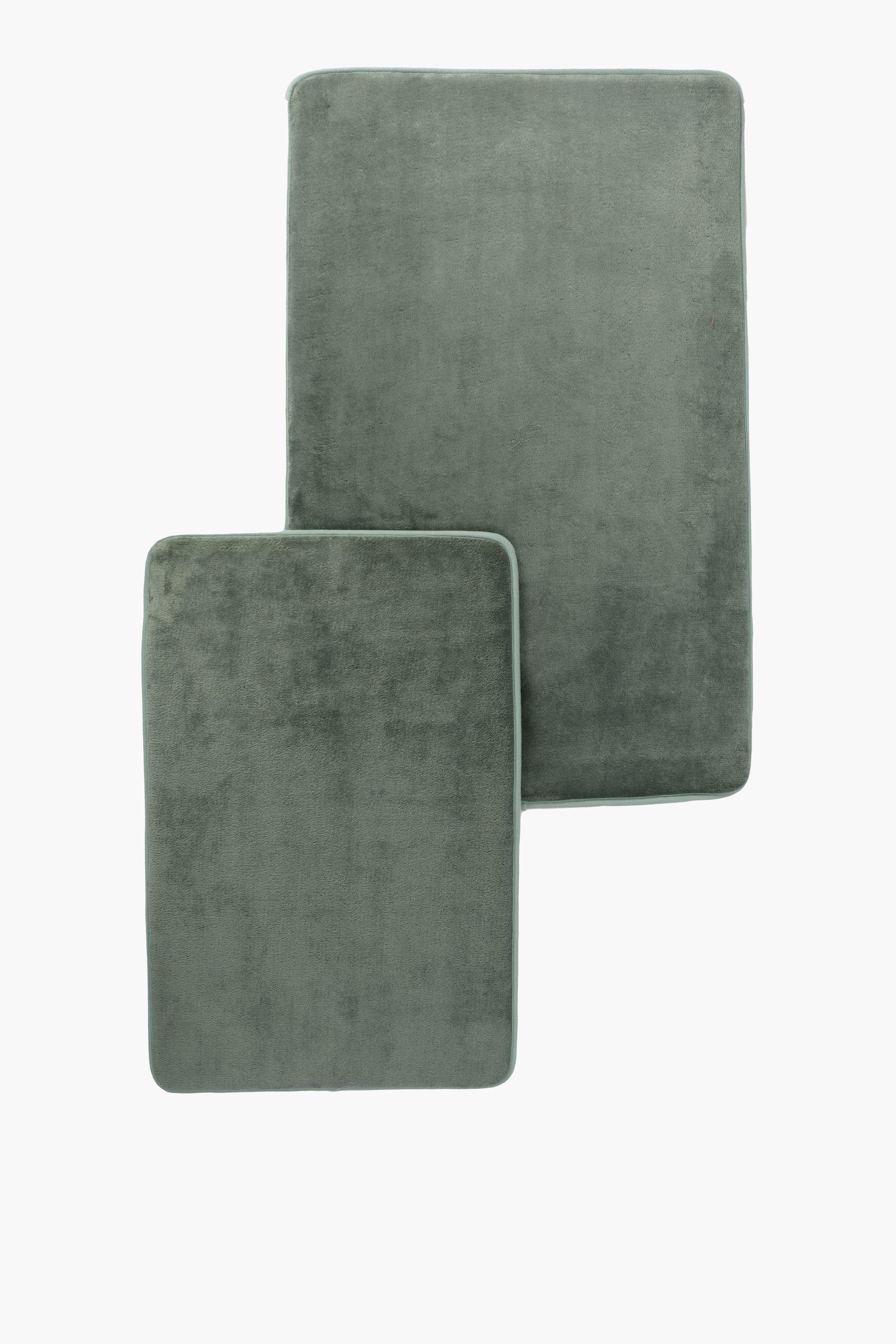 2 Piece Memory Foam Bath Mat Set
