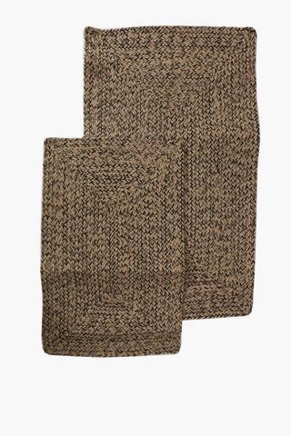 2 Piece Jute Bath Mat Set