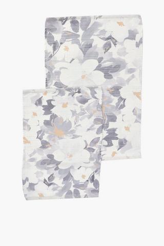 2 Piece Digital Floral Bath Mat Set