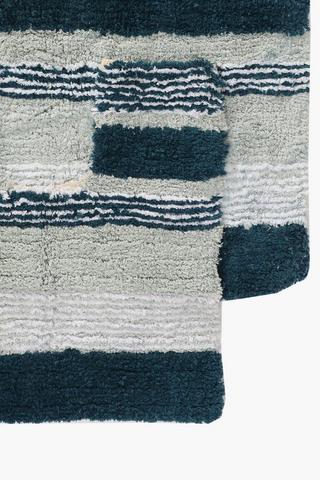 2 Piece Candy Stripe Bath Mat Set