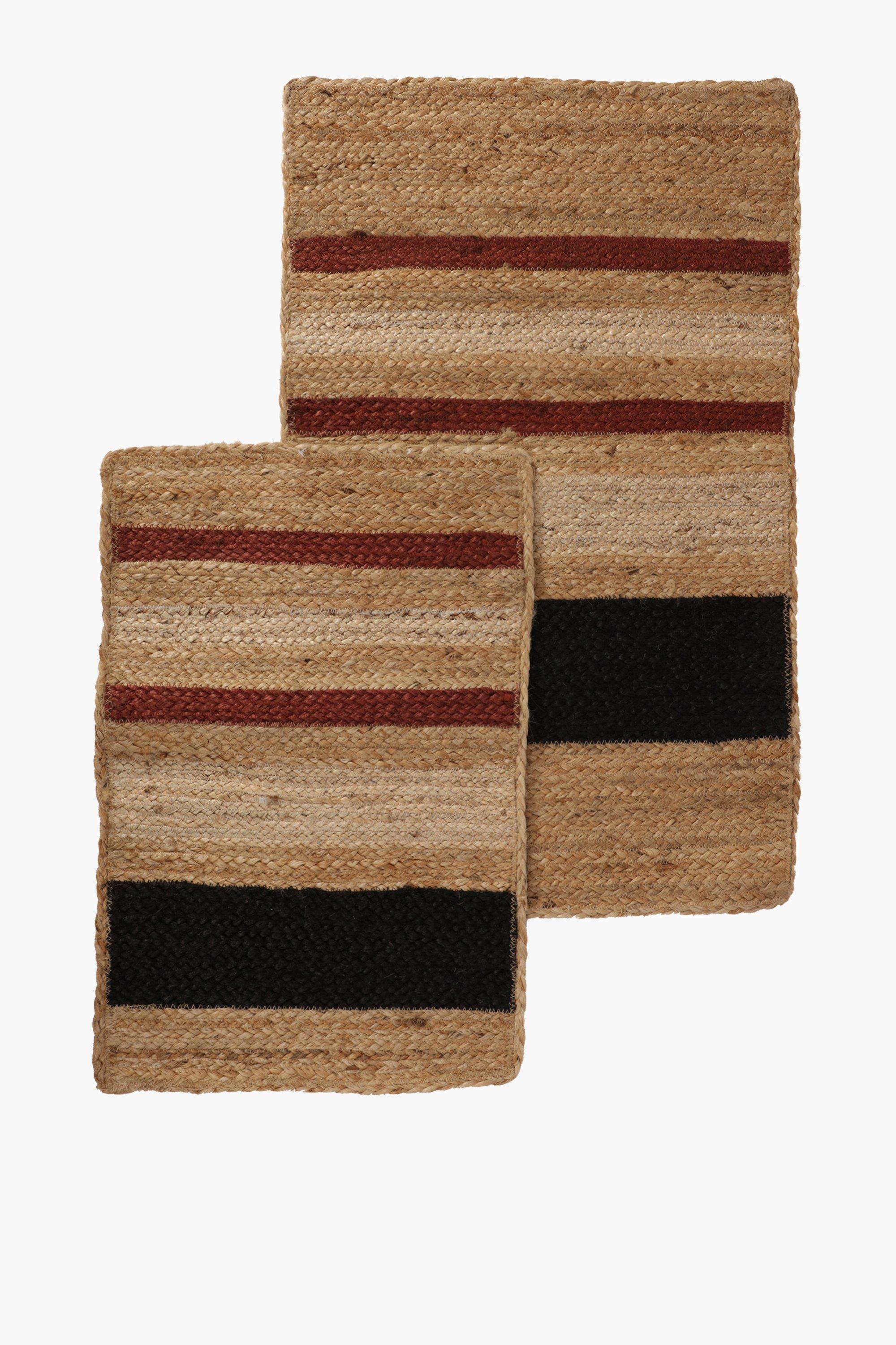2 Piece Jute Bath Mat Set