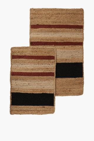 2 Piece Jute Bath Mat Set