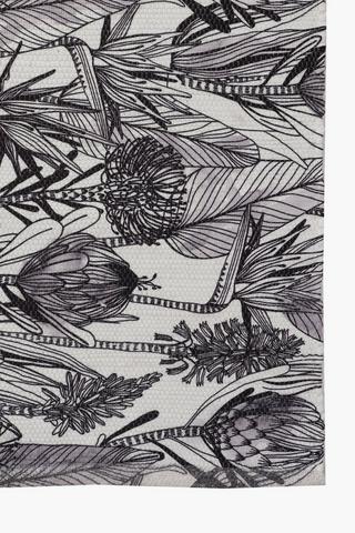 2 Piece Digital Protea Bath Mat Set