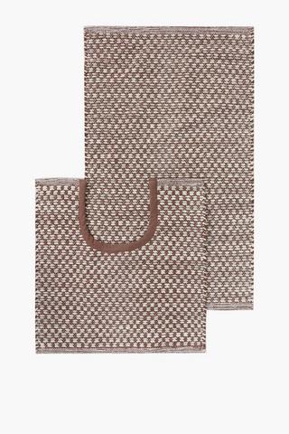 Double Cross Bath Mat Set
