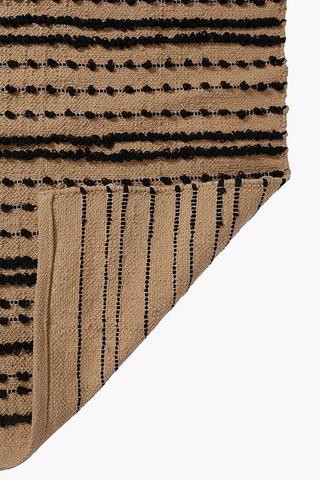 2 Piece Pre Dyed Stripe Bath Mat Set