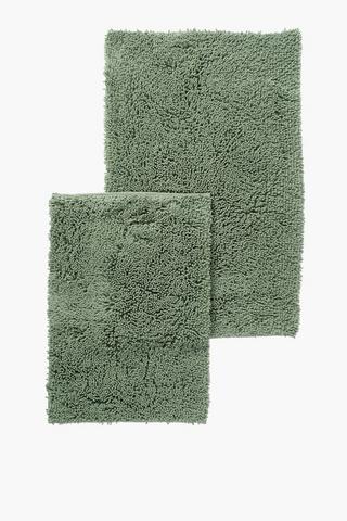 2 Piece Noodle Bath Mat Set