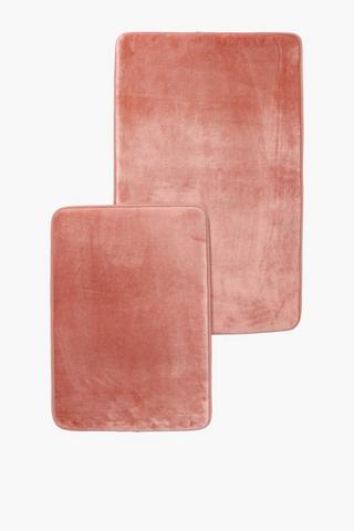 2 Piece Memory Foam Bath Mat Set