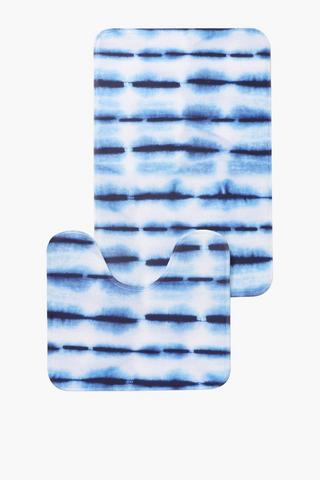 2 Piece Printed Foam Bath Mat Set