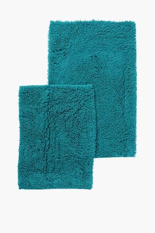 2 Piece Noodle Bath Mat Set