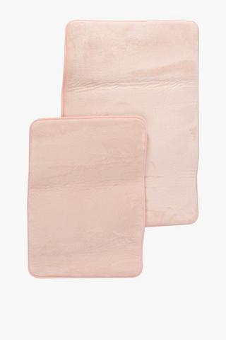 2 Piece Memory Foam Bath Mat Set