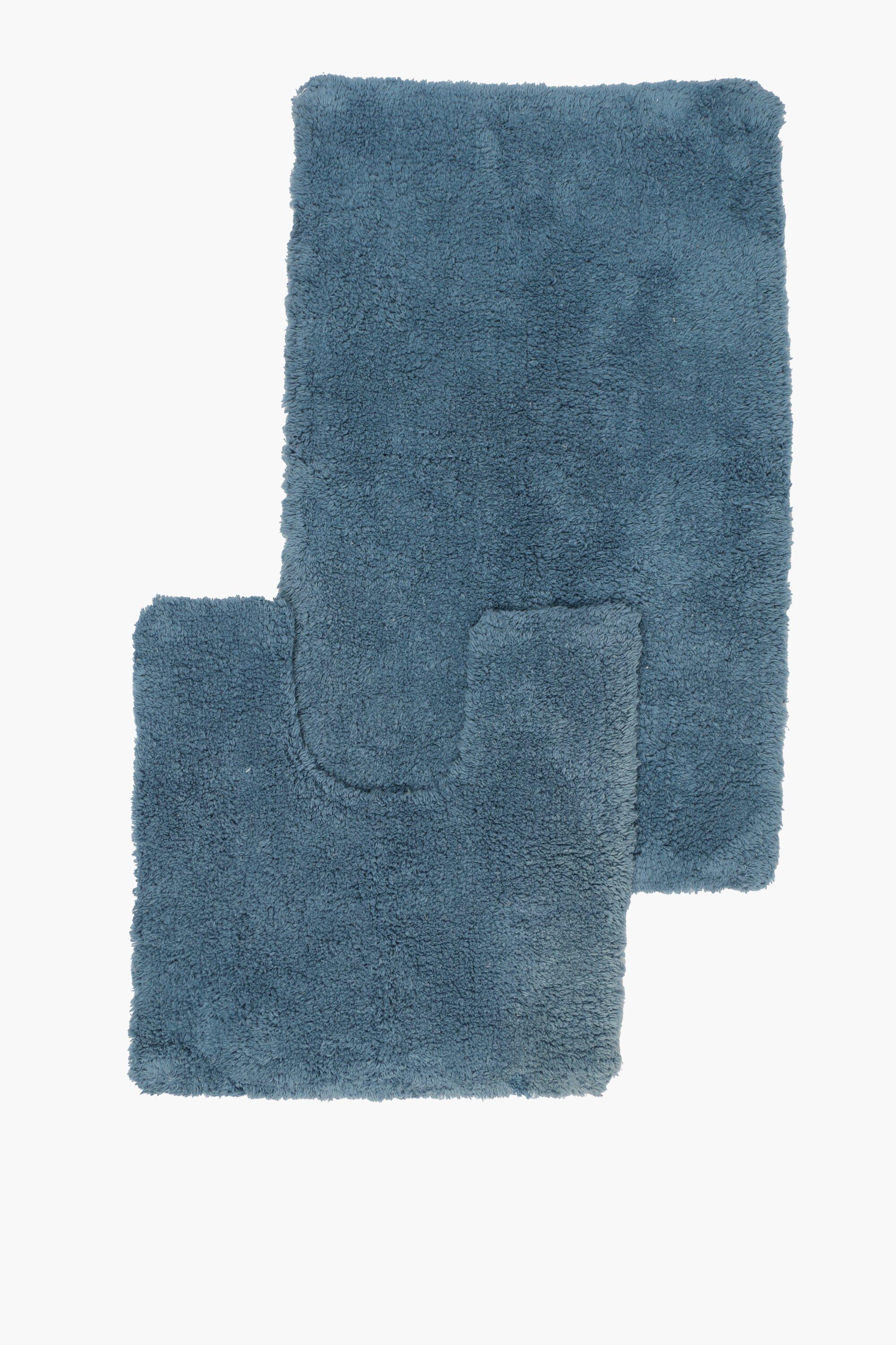 2 Piece Tufted Cotton Bath Mat Set