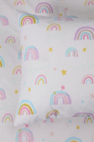 Polycotton Printed Rainbow Pillow Case