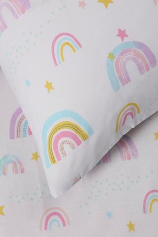 Polycotton Printed Rainbow Pillow Case