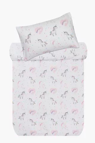 100% Cotton Unicorn Love Duvet Cover Set