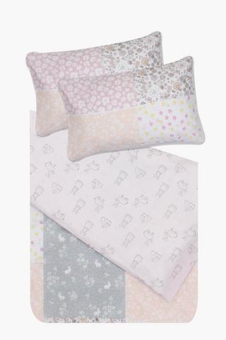 Polycotton Floral Patchwork Duvet Cover Set