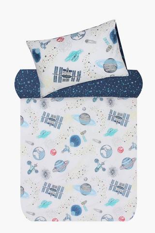 Polycotton Space Duvet Cover Set
