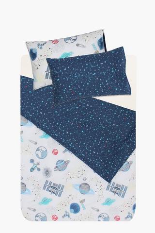 Polycotton Space Duvet Cover Set