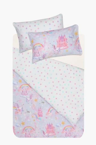 Polycotton Glow Castle Duvet Cover Set