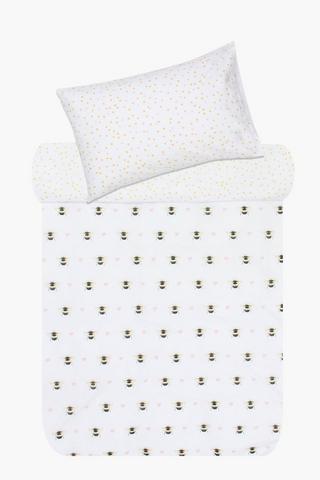 Polycotton Bee Kids Duvet Cover Set