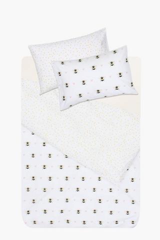 Polycotton Bee Kids Duvet Cover Set
