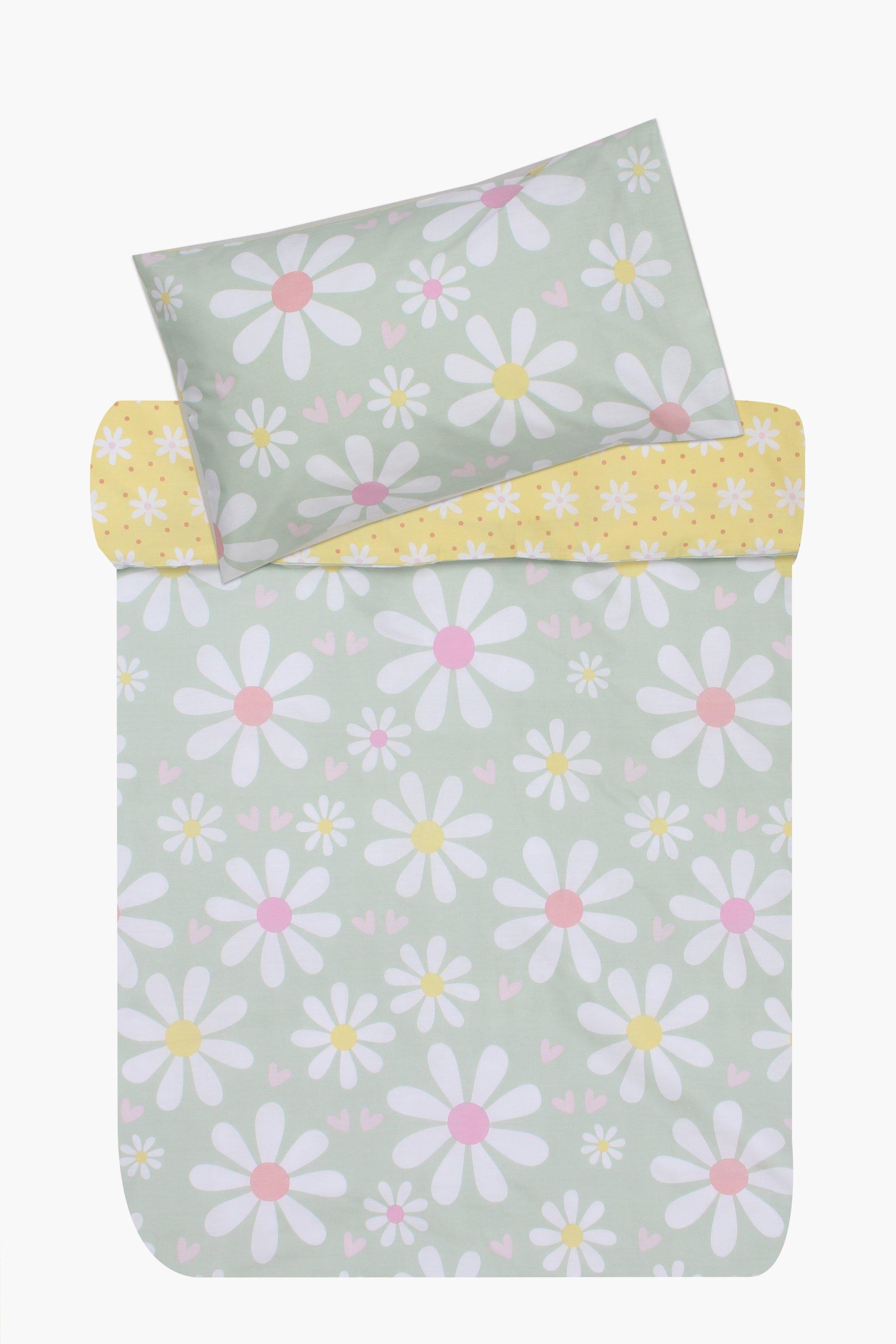 Polycotton Daisy Reversible Duvet Cover Set