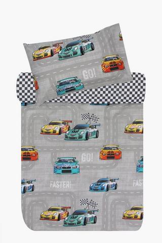 Polycotton Track Star Bed In A Bag Duvet Cover Set