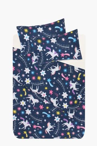 100% Brushed Cotton Gia Unicorn Duver Cover Set