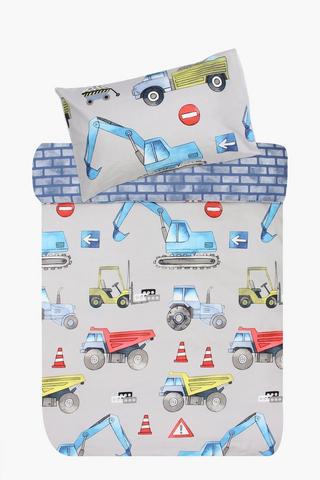 Microfibre Construction Reversible Duvet Cover Set