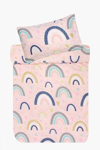 Microfibre Rainbow Duvet Cover Set