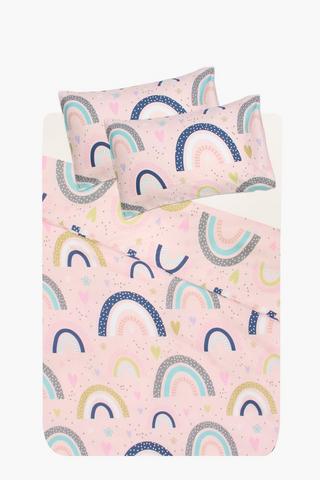 Microfibre Rainbow Duvet Cover Set