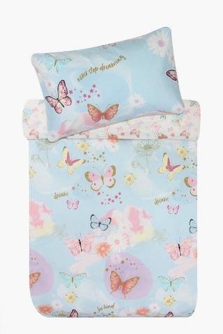 Microfibre Butterfly Bed In A Bag Duvet Cover Set