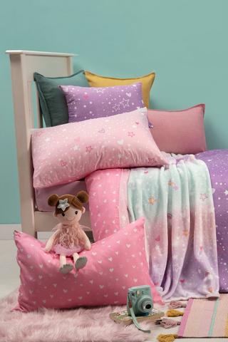 Microfibre Ombre Star Duvet Cover Set