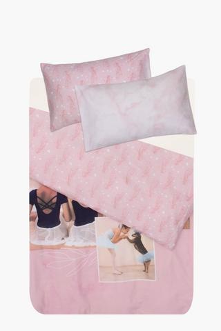 Polycotton Photographic Ballerina Duvet Cover Set