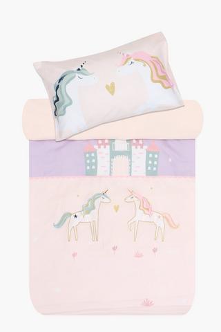 Microfibre Unicorn Friends Comforter Set