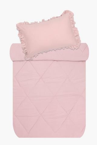Microfibre Frill Comforter Set