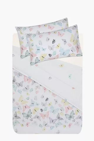 Polycotton Pastel Flutter Comforter Set
