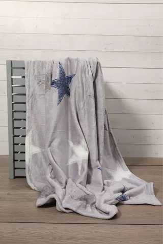 Printed Flannel Superhero Blanket, 125x155cm